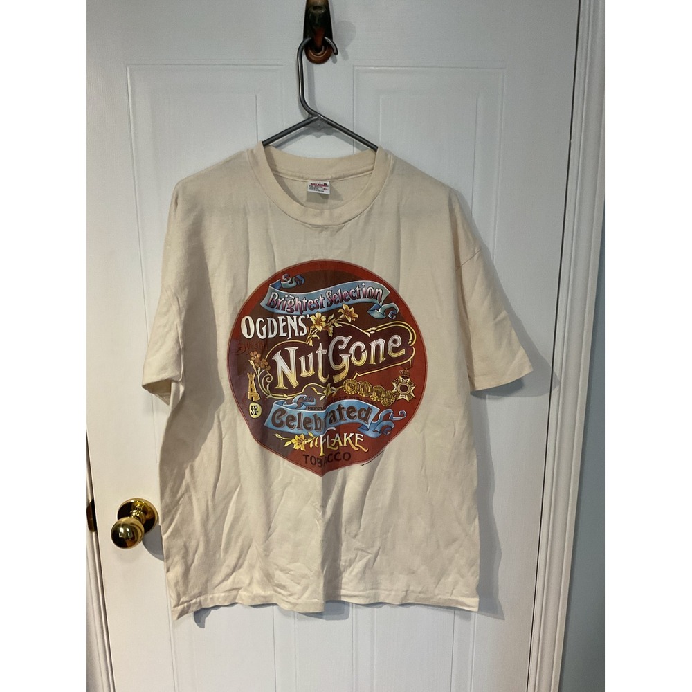Anvil T-Shirt Mens XL Cream Excellent Small Faces Ogdens Nut Gone Flake Band Tee